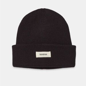 NWT | Tentree | Black Rib-Knit Beanie